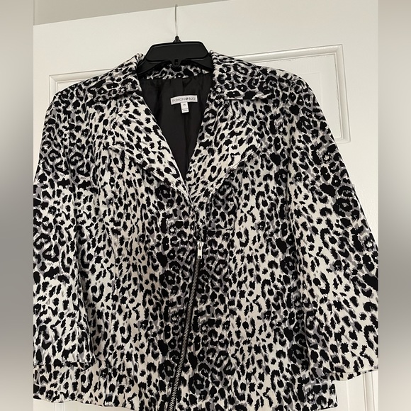 Fashion Bug Jackets & Coats Fashion Bug Zebra Throwback Jacket